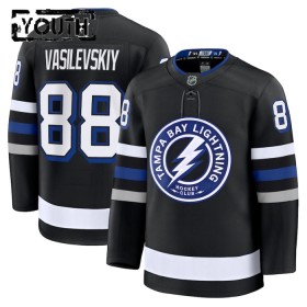 Dresovi Tampa Bay Lightning 2024-25 Fanatics Premium Andrei Vasilevskiy Treći Crno - Dječji